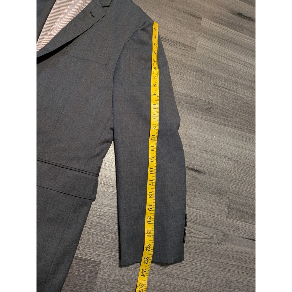 Brooks Brothers Men's‎ Gray 100% Wool Marzotto Fabric Sports Coat Size 42L - Picture 9 of 11